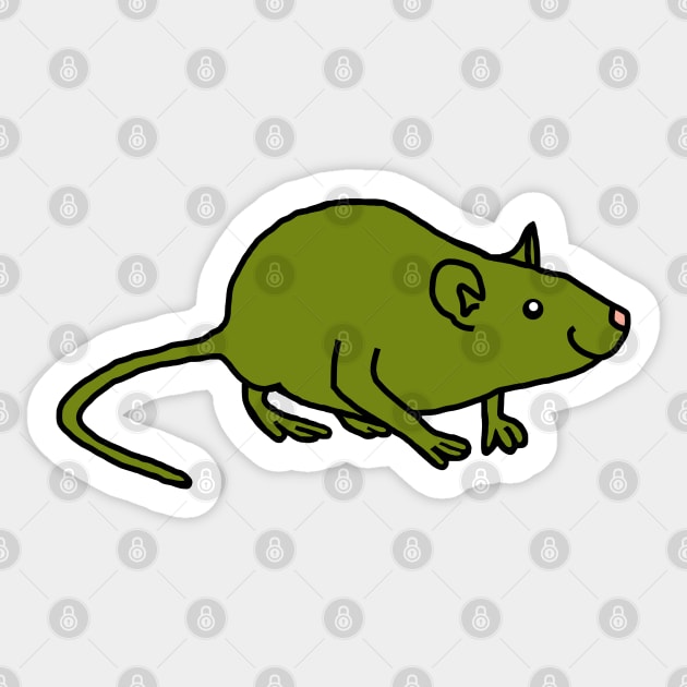 Green Rat Sticker by ellenhenryart